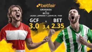 Granada CF vs. Real Betis Balompié: horario, TV, estadísticas, clasificación y pronósticos