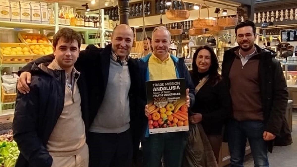 Representantes de las empresas hortofrutícolas andaluzas que han acudido con la Agencia Trade a Estocomo, en Suecia.