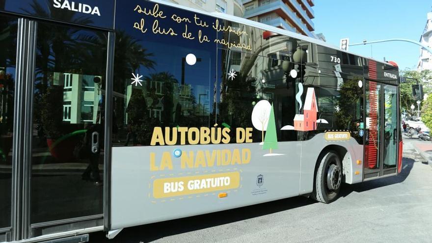 El autobús gratuito de la Navidad