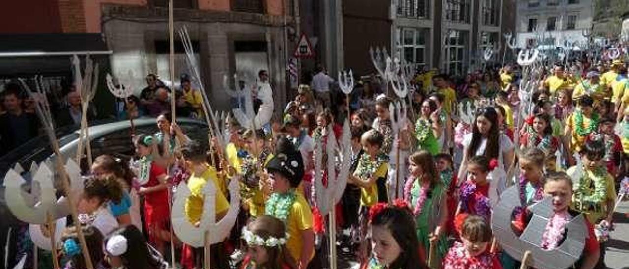 La legión de tritones, durante el desfile.