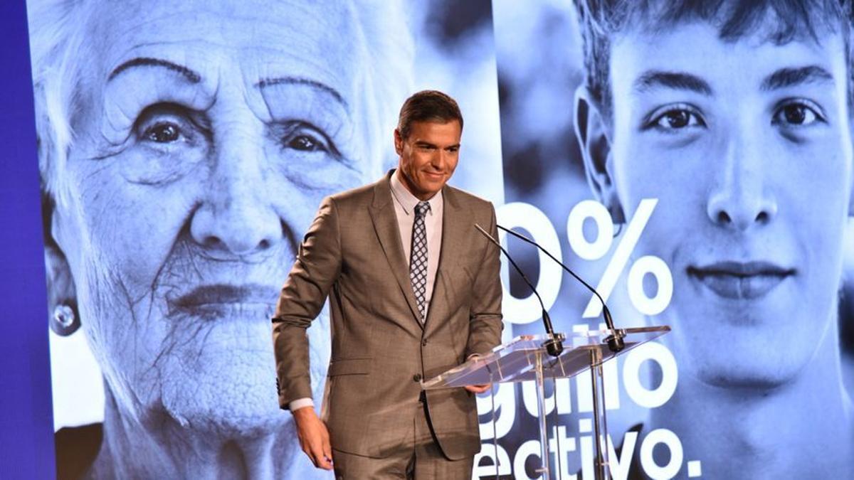 El presidente del Gobierno, Pedro Sánchez, en una comparecencia en Guadalajara.