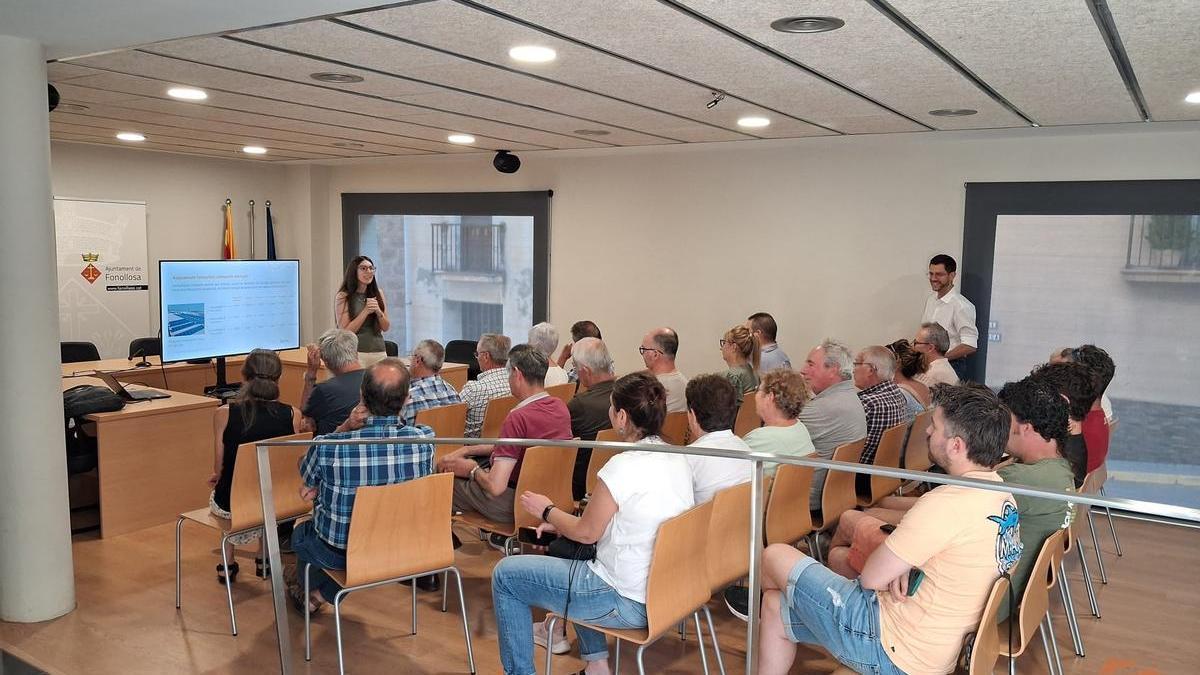 Sessió informativa celebrada a Fonollosa per explicar el projecte