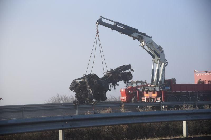 Accidente entre dos camiones en la A-2