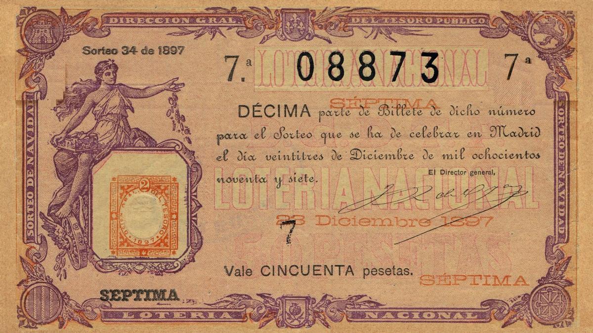 Boleto del Sorteo de 1897.