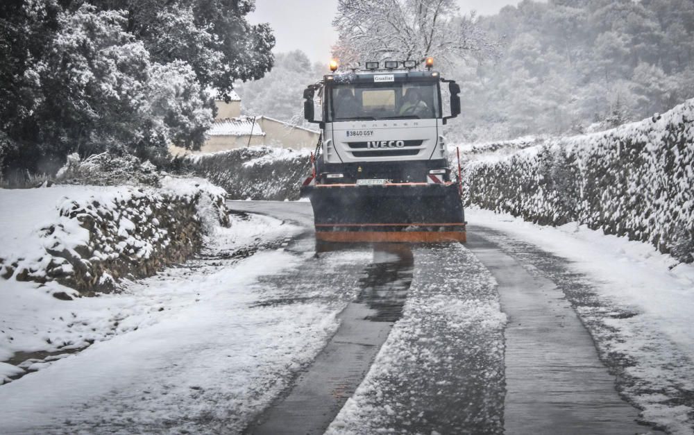 La nieve vuelve de nuevo a l'Alcoià y El Comtat