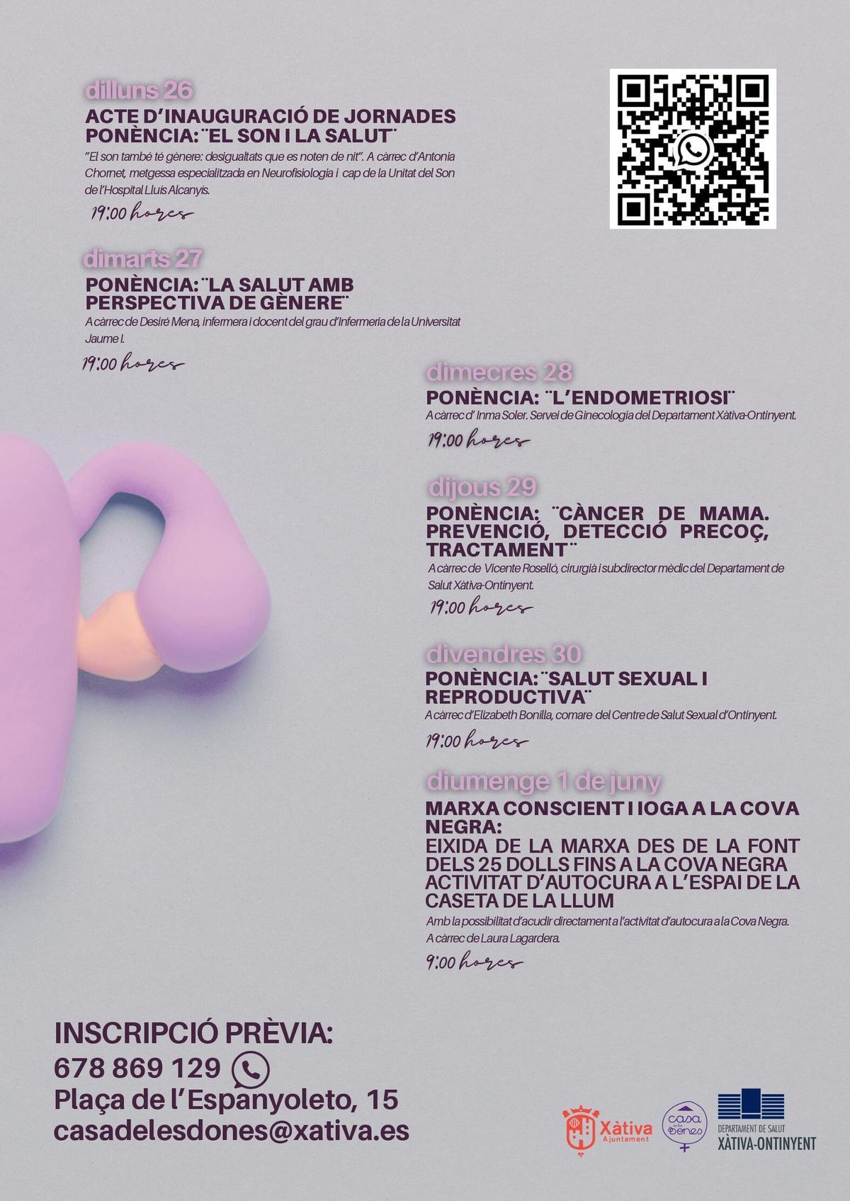 Programación de la I Jornada Dona i Salut