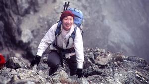 Junko Tabei, en plena escalada al pico Bolívar, en Venezuela.