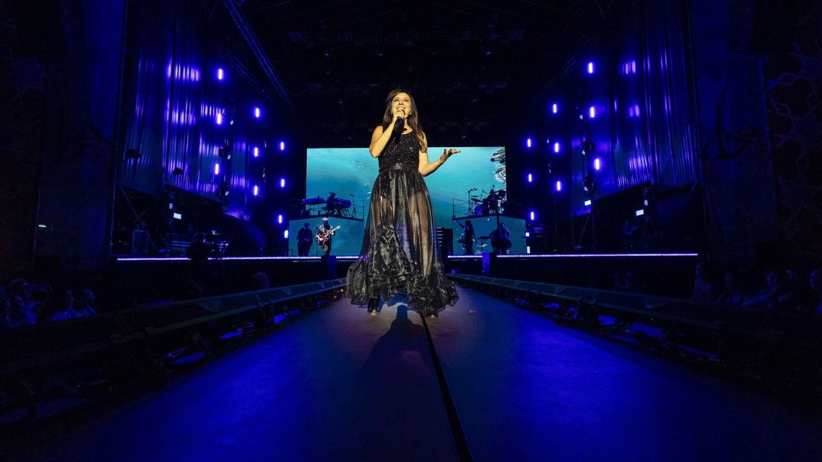 Un imagen del concierto de Amaral el jueves.