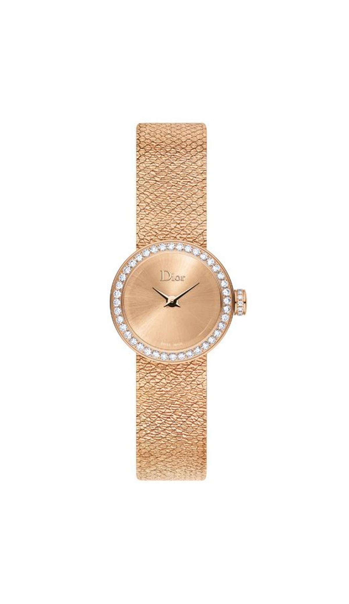 Dior La Mini D Satine: reloj de oro rosa