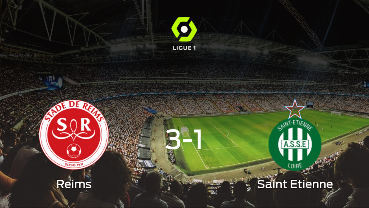 Triunfo del Stade de Reims ante el AS Saint Etienne (3-1)