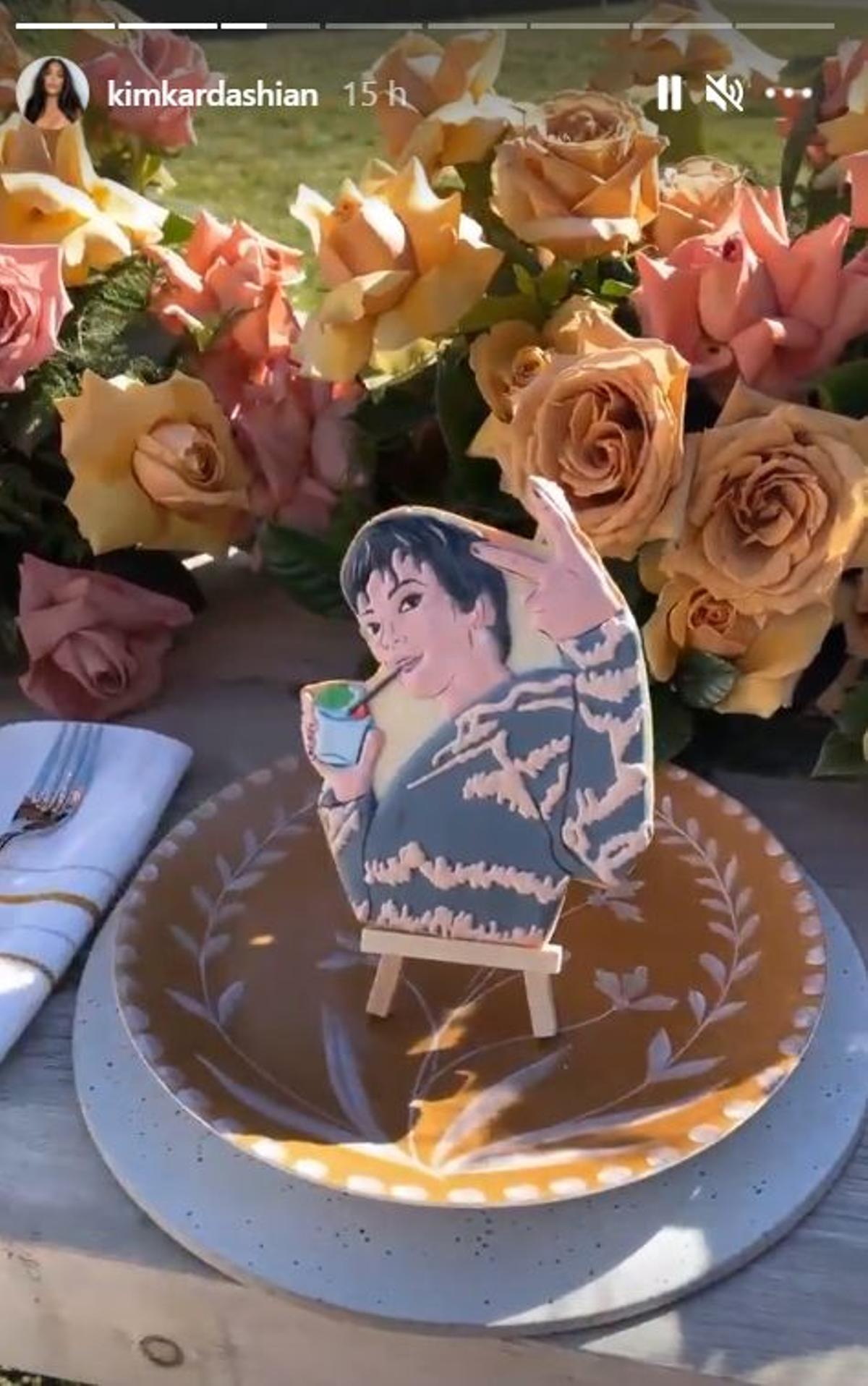 Centro de mesa de Kris Jenner en la comida de despedida de 'Keeping Up With The Kardashians'