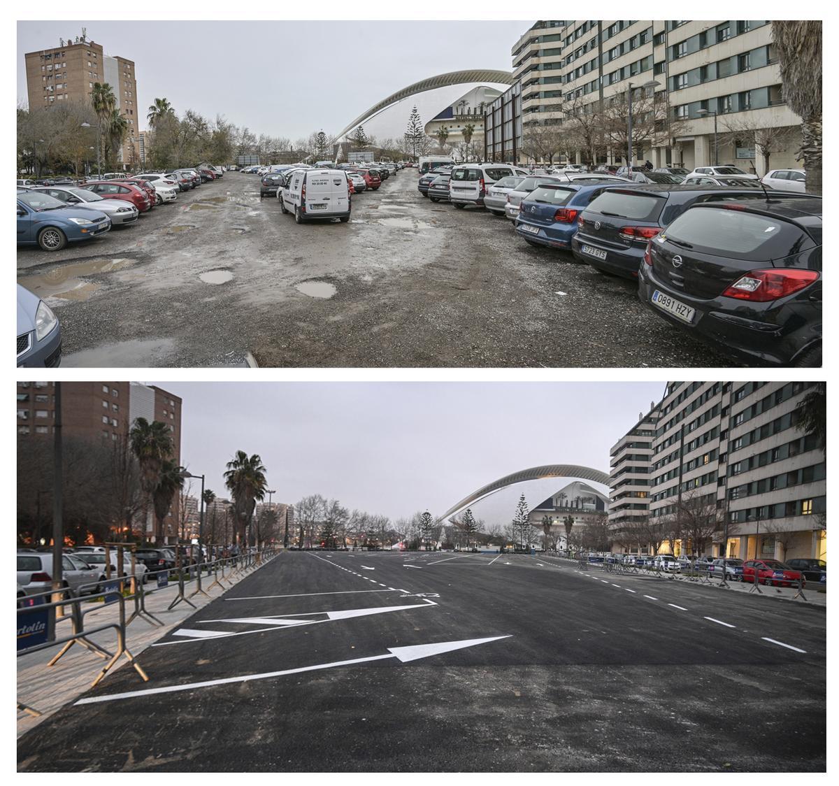 Nuevo aparcamiento en la Fuente de San Luis.