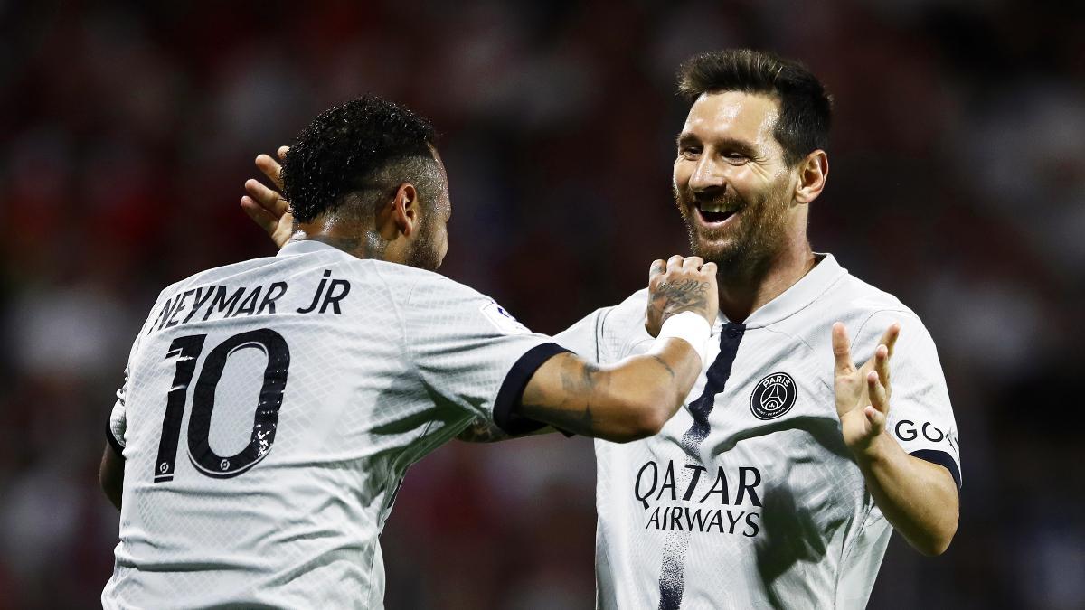 Messi y Neymar celebran juntos en el PSG