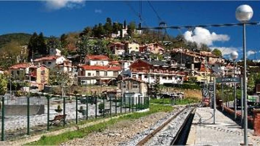 El barri de Vistalegre vist des de l&#039;estació de Campdevànol.