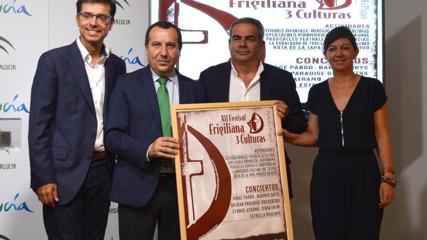 Alejandro Herrero, Mari Carmen Cerezo, Cristobal Fernández y  José Luis Espejo en la presentación del festival 3 Culturas