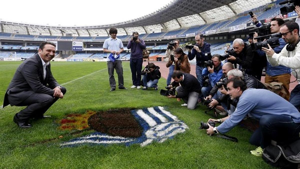 Eusebio, el día de su presentación como entrenador de la Real Sociedad.