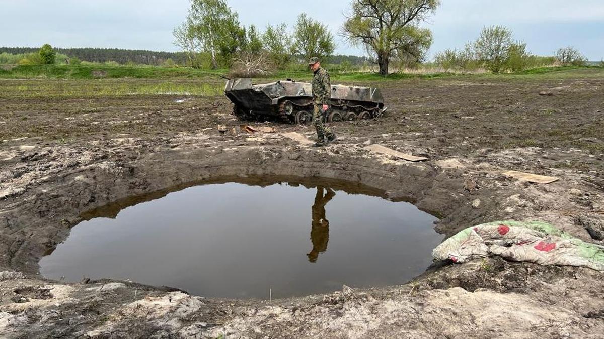 Paisatge de desolació després de la batalla de Kíiv