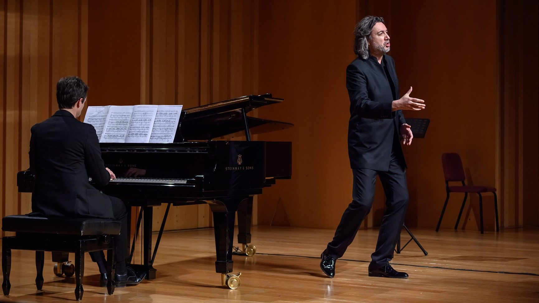 David Alegret y Daniel Blanch, piano, en el concierto dedicado a Joan Manén