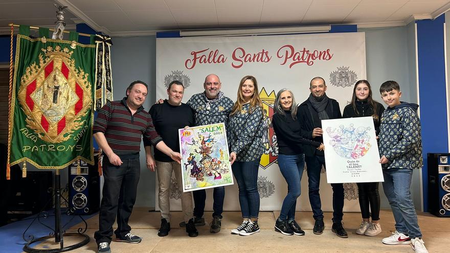 Sants Patrons presenta los bocetos de las fallas con las que compite en Alzira