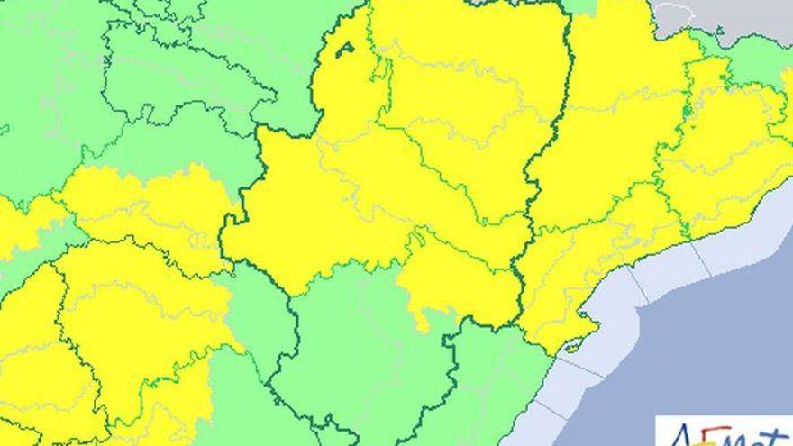 Alerta amarilla por calor en las tres provincias aragonesas