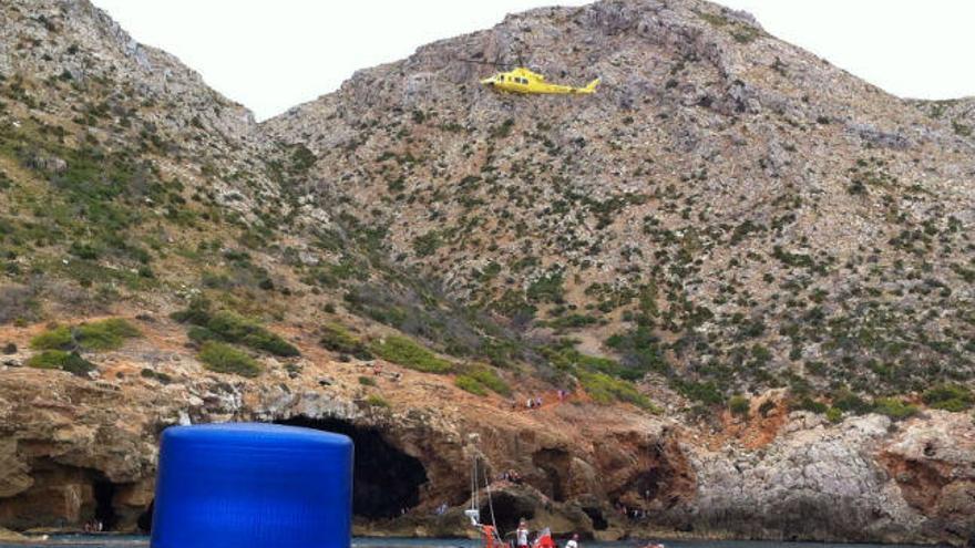 El rescate de ayer en la Cova Tallada