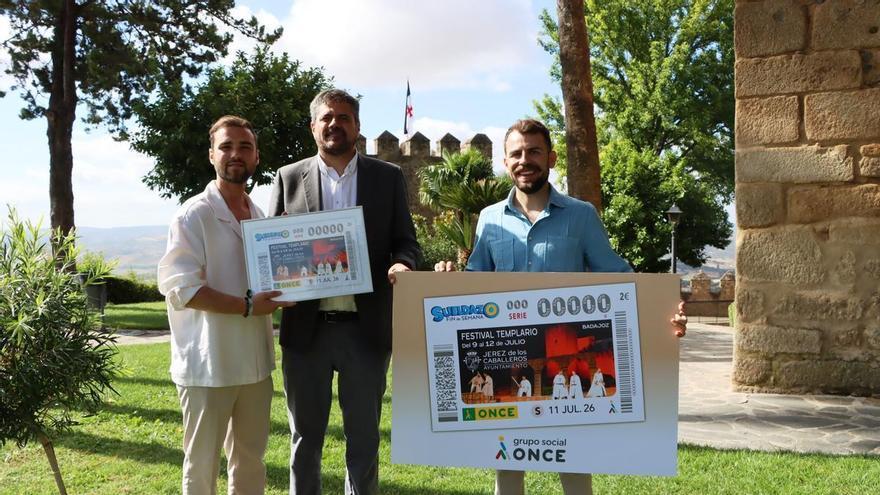 El Festival Templario de Jerez de los Caballeros ilustra el cupón de la ONCE del 11 de julio