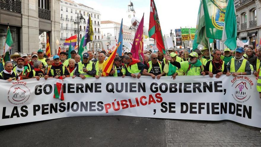 Una manifestación de pensionistas.