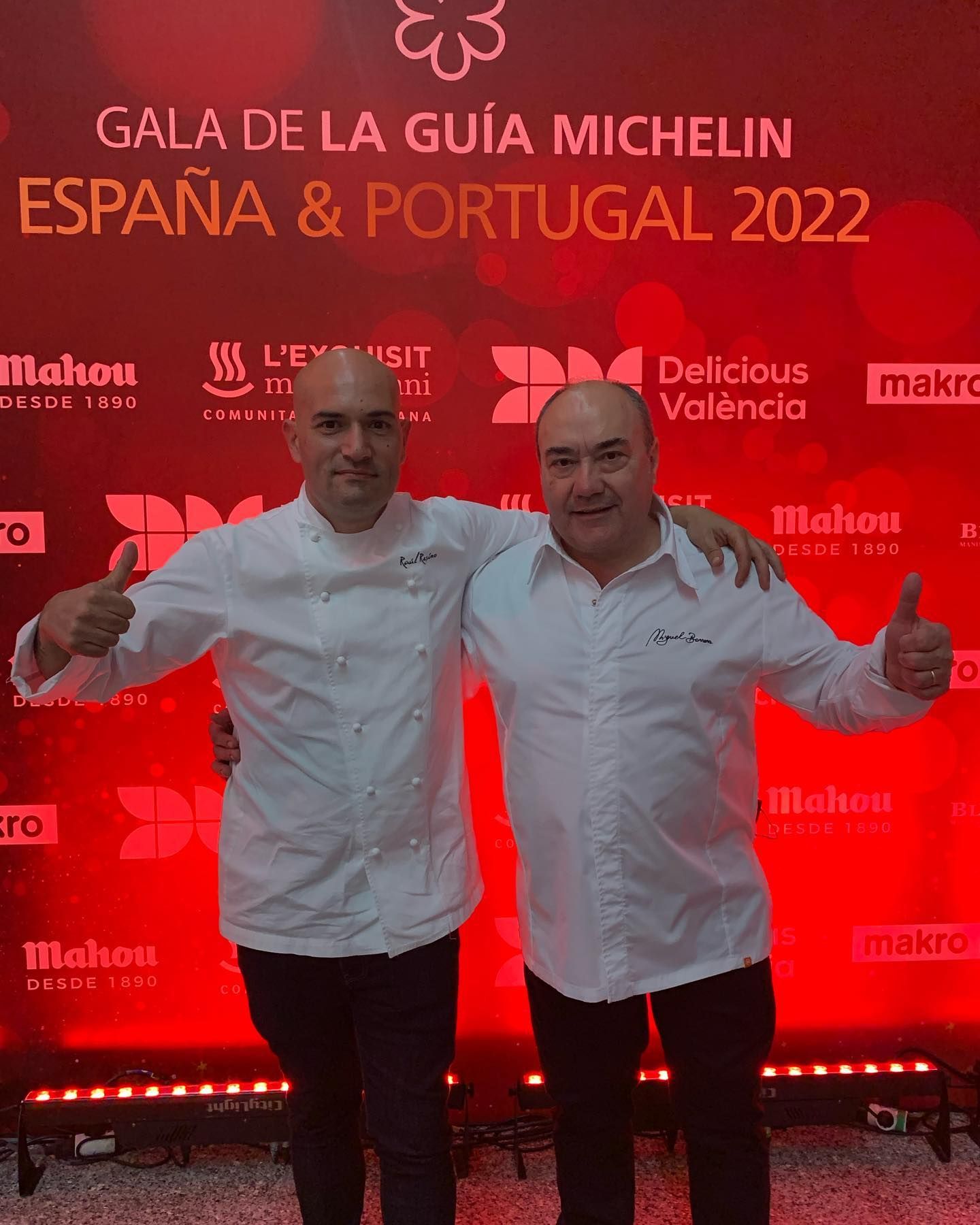 Raúl Resino y Miguel Barrera, en la gala de València.