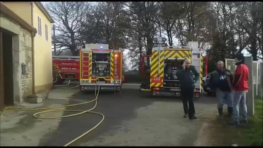 Incendio en un inmueble de Lalín