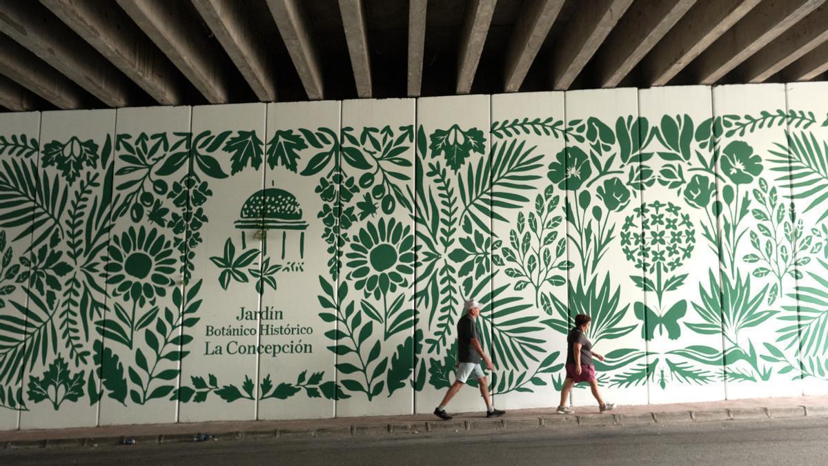 Mural inspirado en el Jardín Botánico de la Concepción.