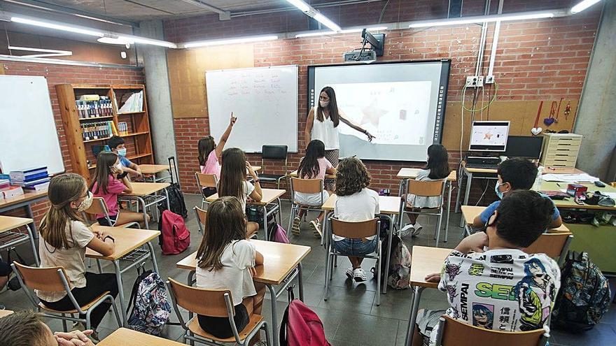 Imatge d&#039;arxiu d&#039;una aula de primària.