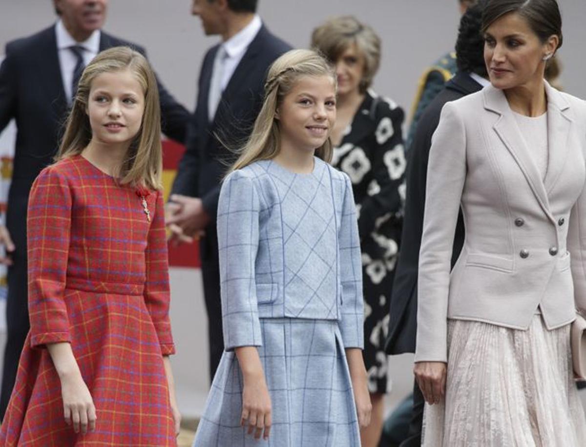 Letizia Ortiz y sus hijas, el Día de la Hispanidad 2018