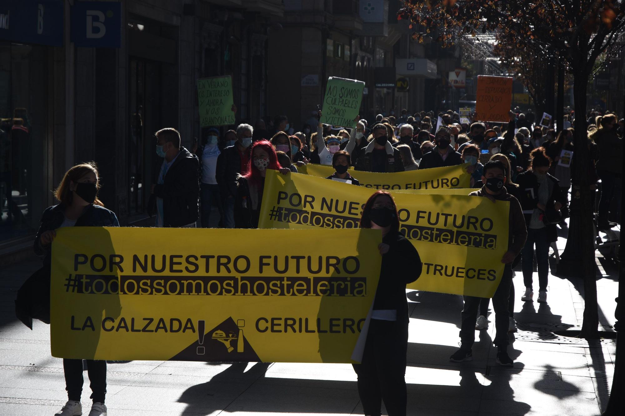 Manifestación de la hostelería en Gijón