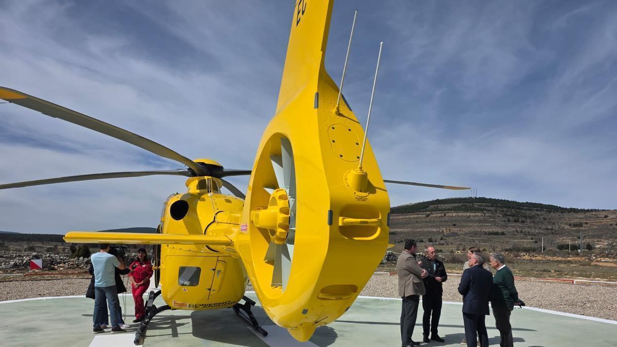Helisuperficie de Mosqueruela, una de las nuevas bases de la comarca de Gúdar-Javalambre.
