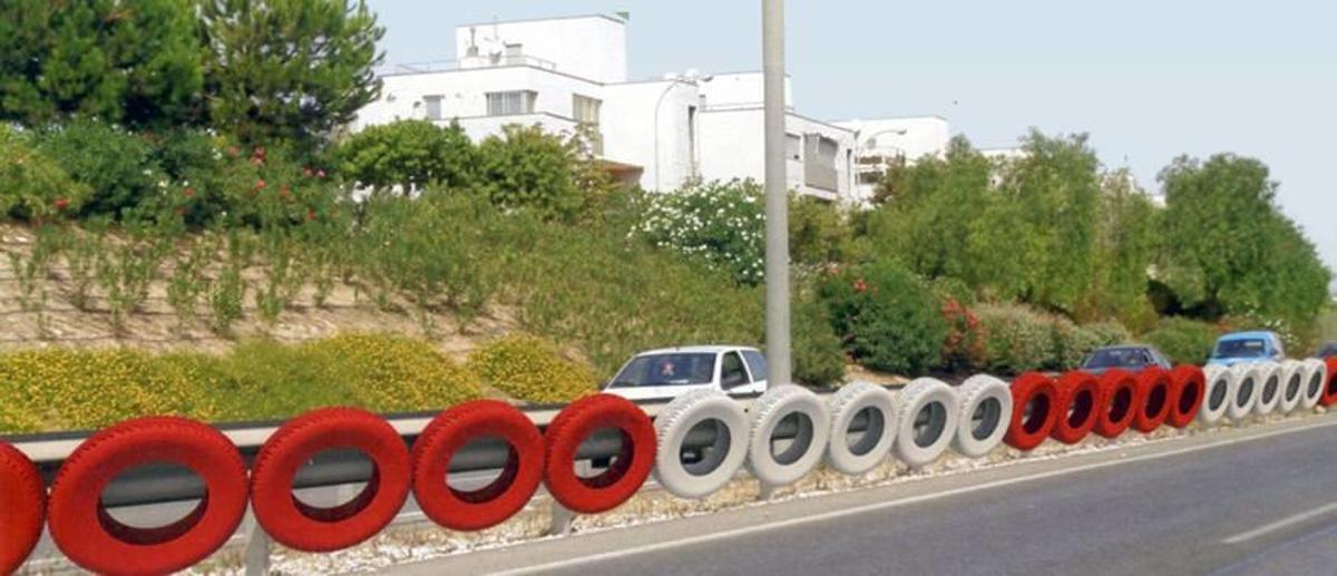 Quitamiedos  con neumáticos