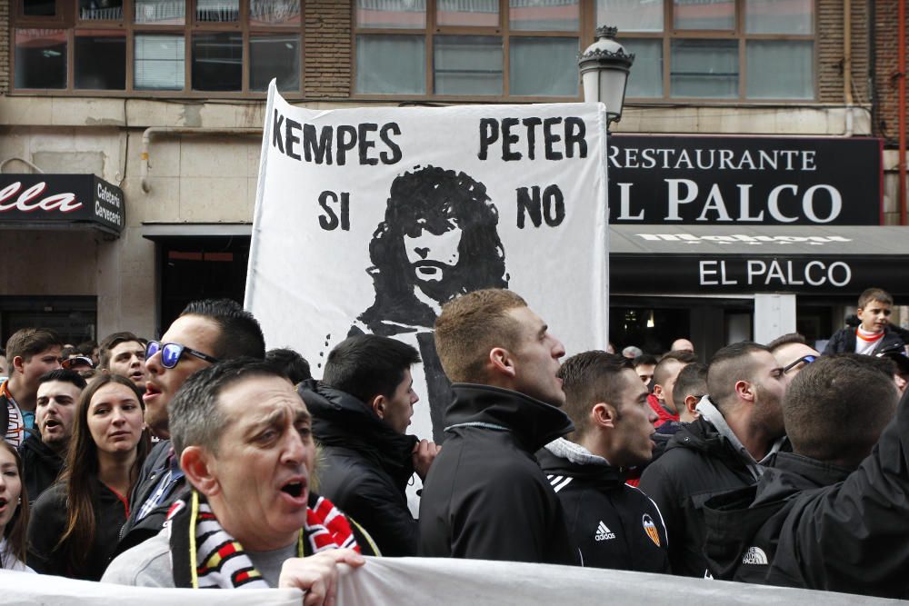 Protestas de la afición del Valencia CF