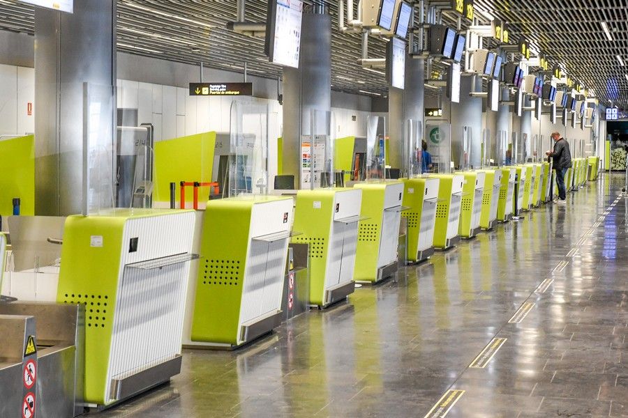 Pasajeros en el aeropuerto de Gran Canaria