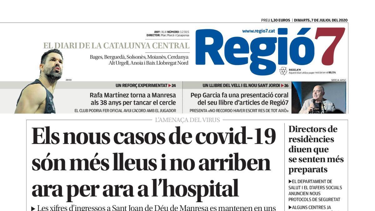 La portada de Regió7 d&#039;aquest dimarts, 7 de juliol