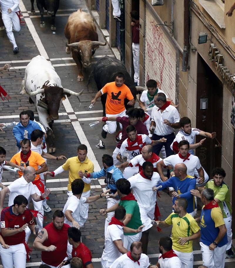 Penúltimo encierro de las fiestas de San Fermín