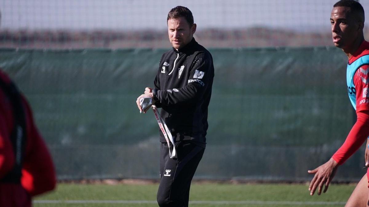 Mario Simón, durante un entrenamiento