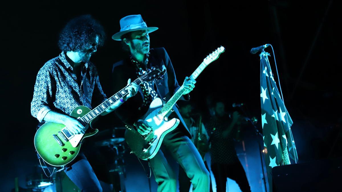 Leiva, durante su concierto de anoche en el Warm Up Days.