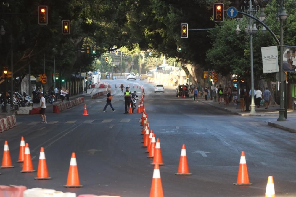 Corte de tráfico en la Alameda y el Parque.