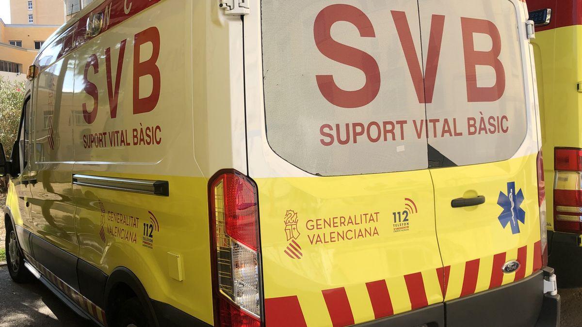 Los bomberos de Novelda han rescatado al herido que luego ha sido trasladado a los servicios médicos de emergencia