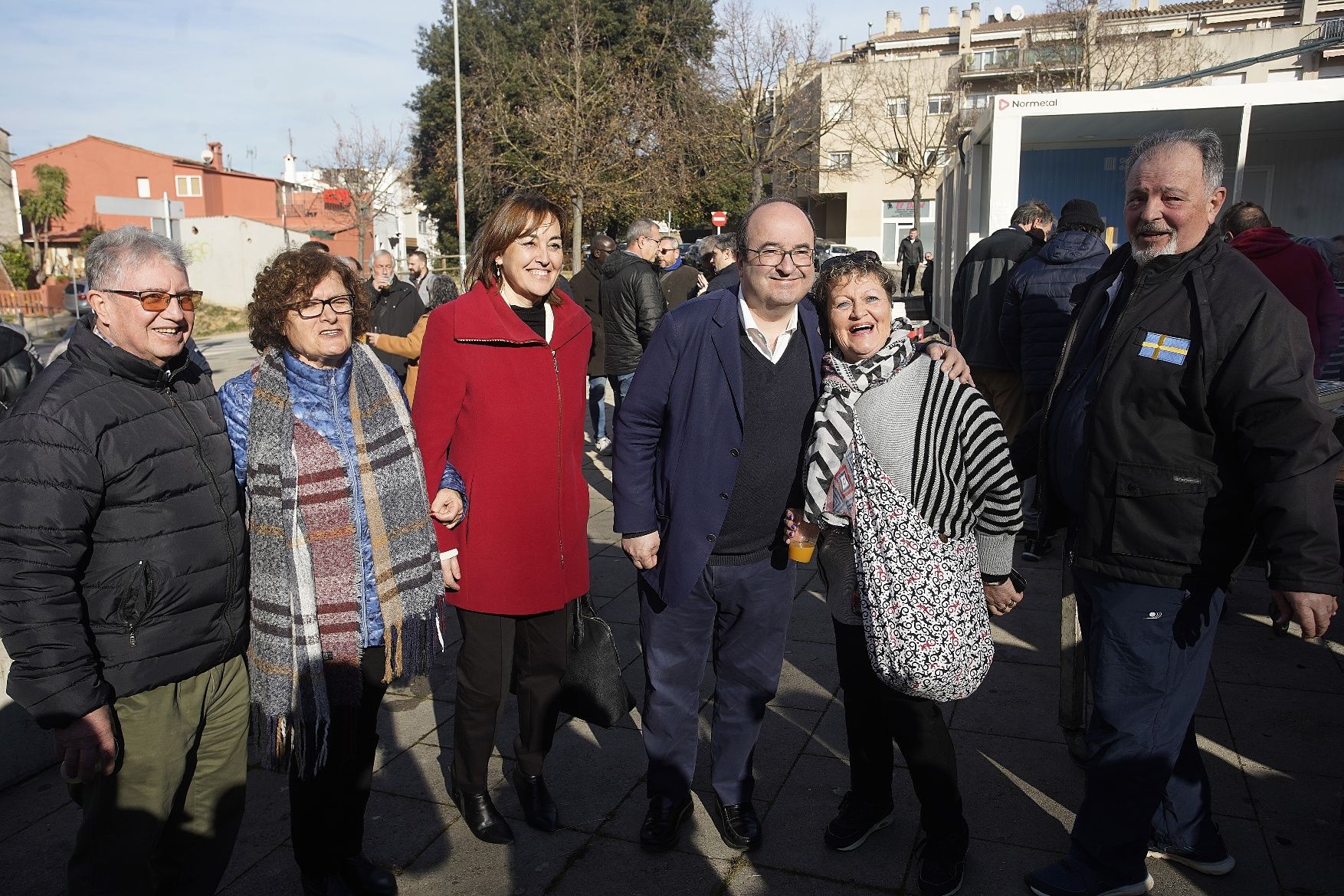 Totes les imatges de la visita de Iceta a Girona i Salt