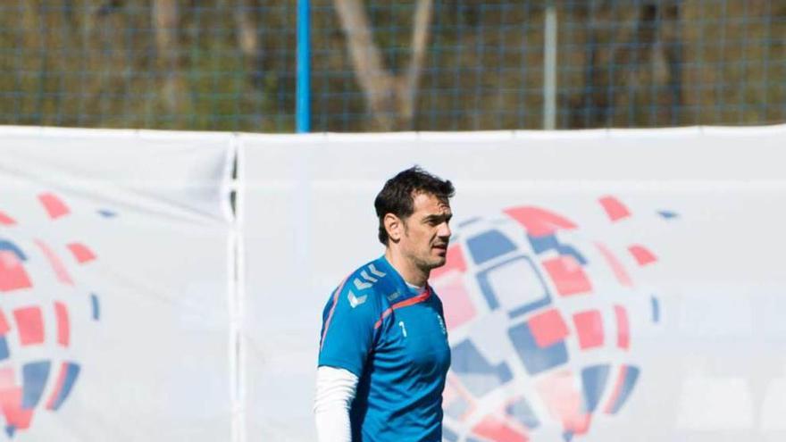 Esteban, en un entrenamiento