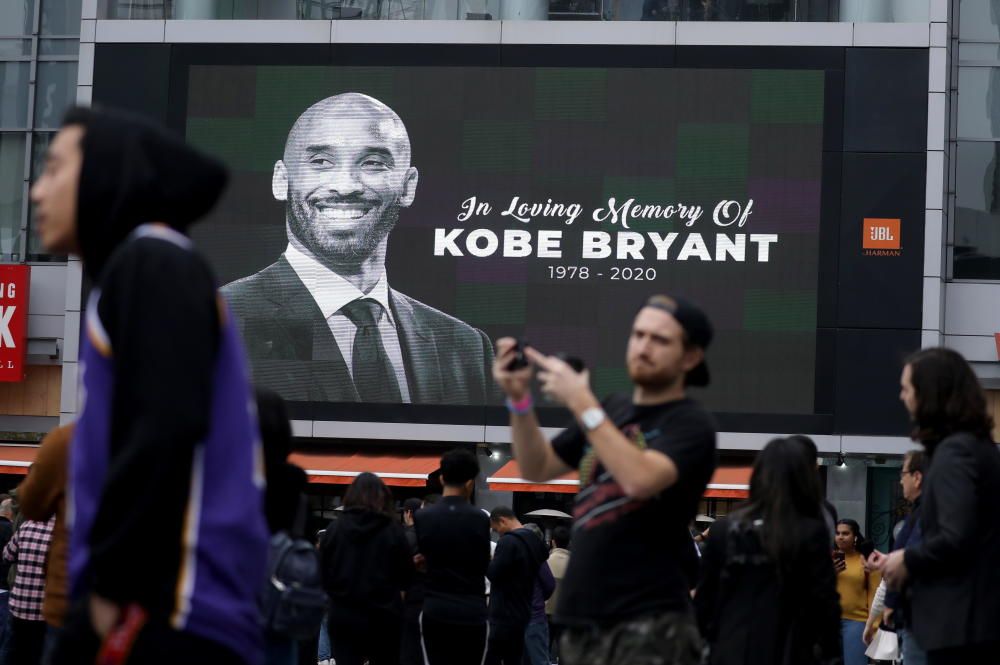 Luto en la NBA y en las calles por Kobe Bryant