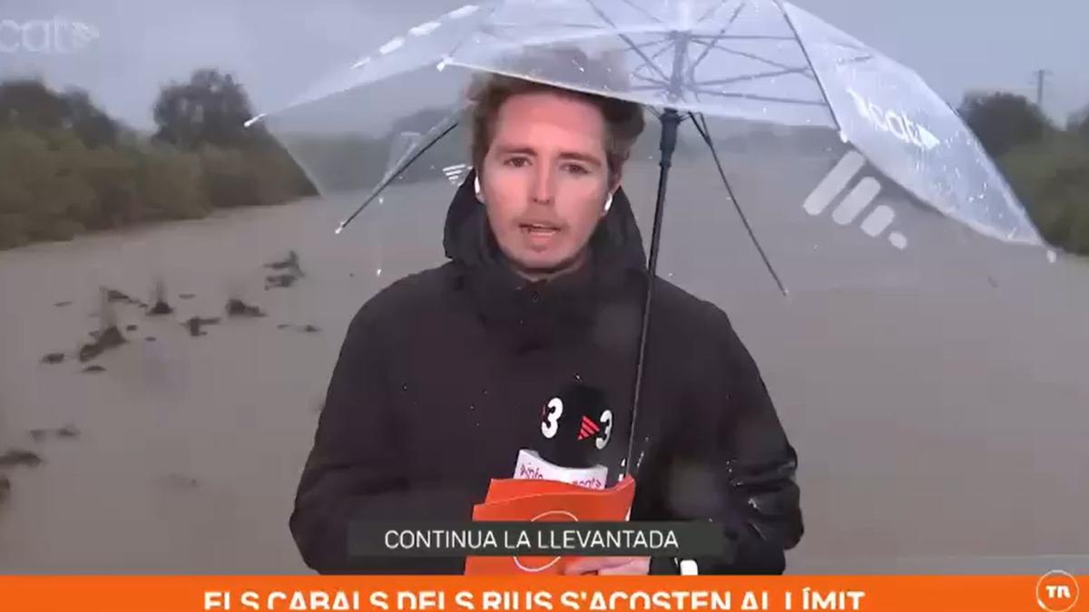 Abraham Orriols durante la conexión en directo de TV3