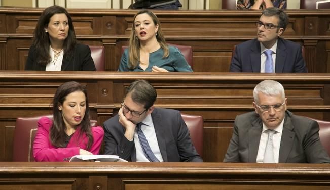 21/03/2017 POLÍTICA  debate de la nacionalidad celebrada en el parlamento de canarias con la intervención del presidente del gobierno Fernando Clavijo.la ex vicepresidenta Patricia Hernández siguiendo el debate