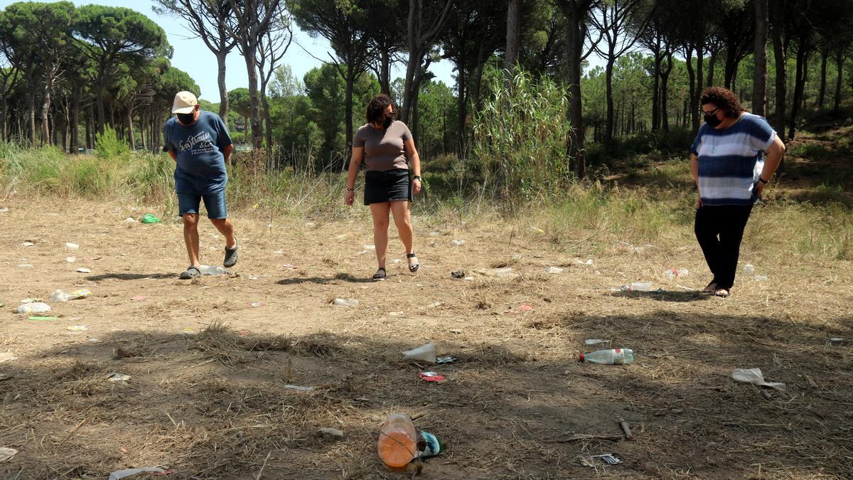 La zona de Regencós on aquesta matinada del 15 d&#039;agost del 2021 hi ha hagut un macrobotellot