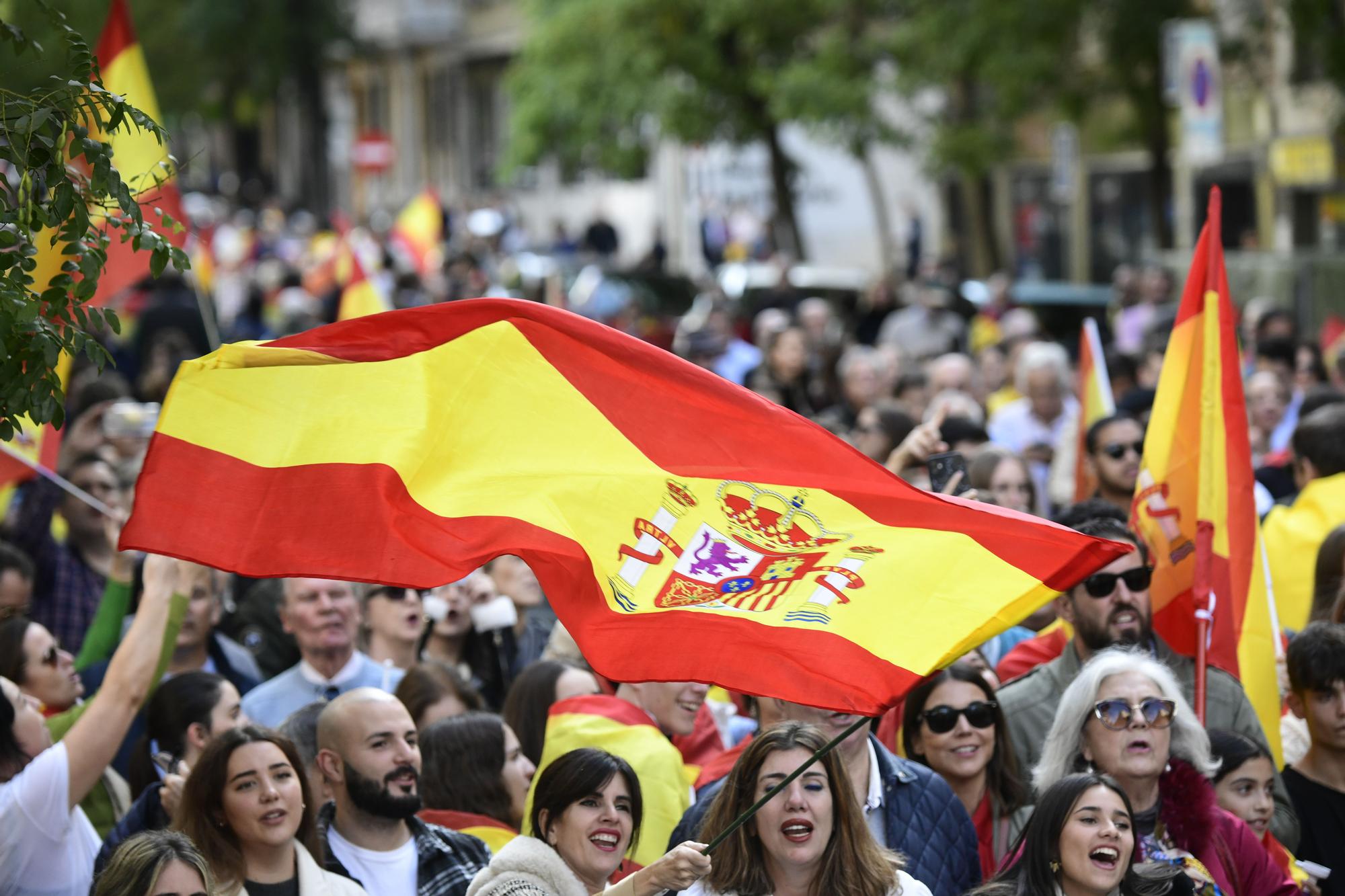 Protesta contra la amnistía en la calle Ferraz